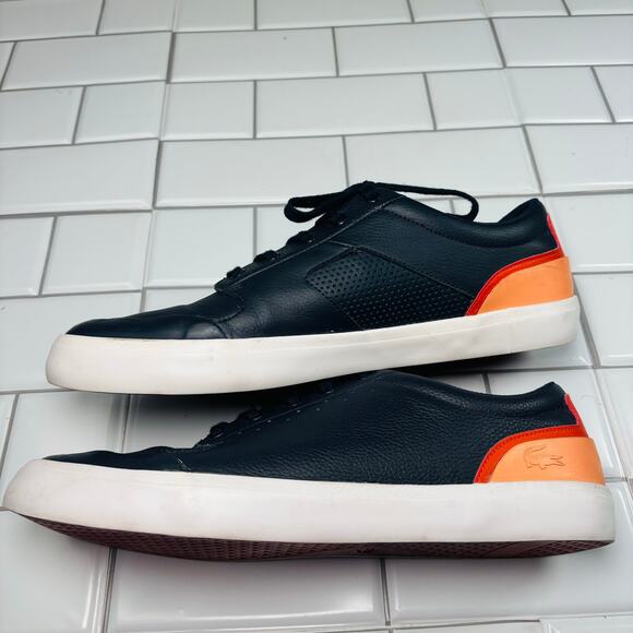 Lacoste 4HND.15 116 1 Casual Sport Men's Shoes Sz 11.5 Blue/Orange - Picture 8 of 10